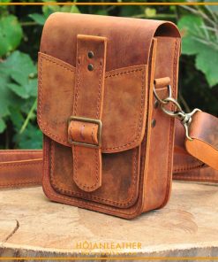 Túi da bò mini đựng Ipad